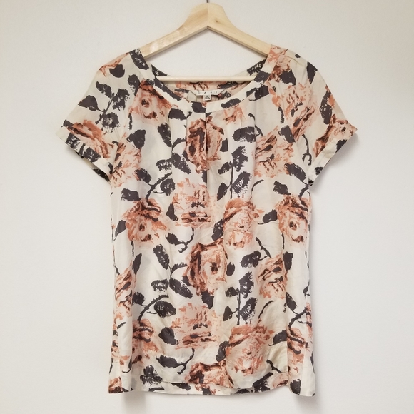 CAbi Tops - CAbi| Silk Rosa Floral Blouse Style #547